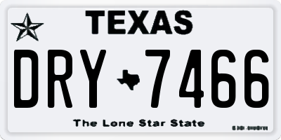 TX license plate DRY7466