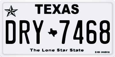 TX license plate DRY7468