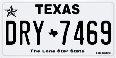 TX license plate DRY7469
