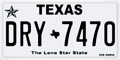 TX license plate DRY7470