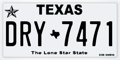 TX license plate DRY7471