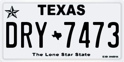 TX license plate DRY7473