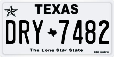 TX license plate DRY7482