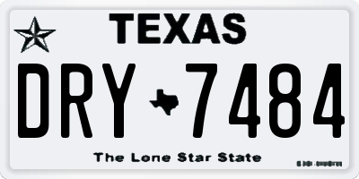 TX license plate DRY7484