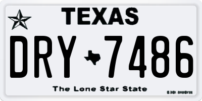 TX license plate DRY7486