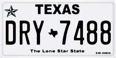 TX license plate DRY7488