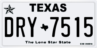 TX license plate DRY7515