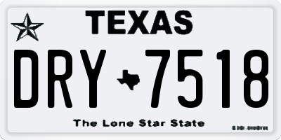 TX license plate DRY7518