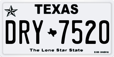 TX license plate DRY7520