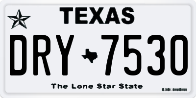 TX license plate DRY7530