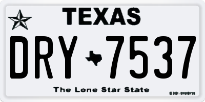 TX license plate DRY7537
