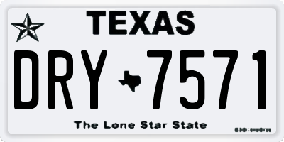 TX license plate DRY7571