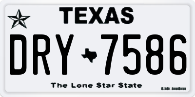 TX license plate DRY7586