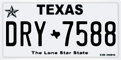 TX license plate DRY7588