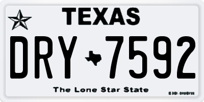 TX license plate DRY7592