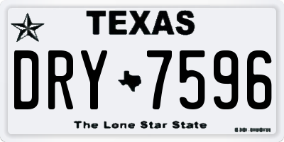 TX license plate DRY7596