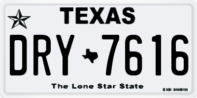TX license plate DRY7616