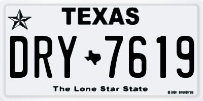 TX license plate DRY7619