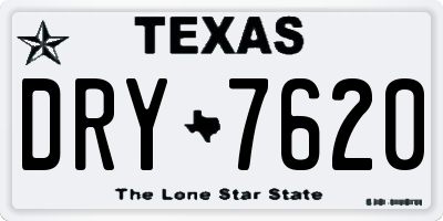 TX license plate DRY7620