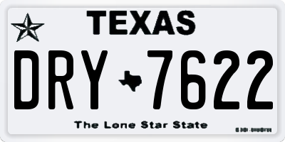 TX license plate DRY7622