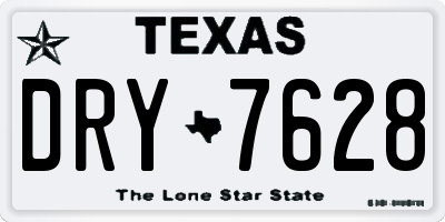 TX license plate DRY7628