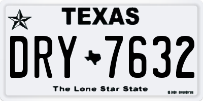 TX license plate DRY7632