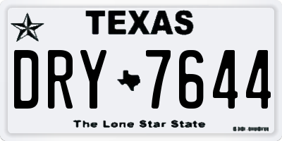 TX license plate DRY7644