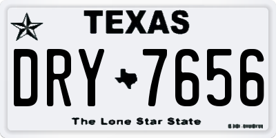 TX license plate DRY7656