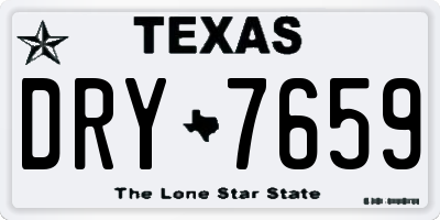 TX license plate DRY7659