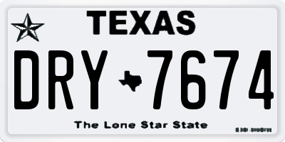 TX license plate DRY7674