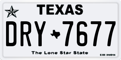 TX license plate DRY7677