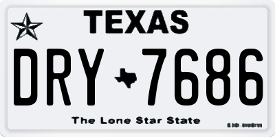 TX license plate DRY7686