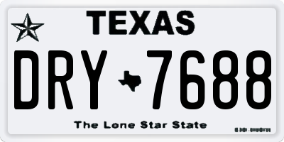 TX license plate DRY7688