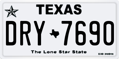 TX license plate DRY7690