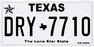 TX license plate DRY7710