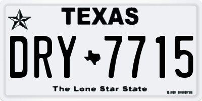 TX license plate DRY7715
