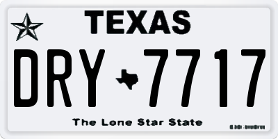 TX license plate DRY7717