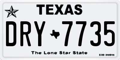 TX license plate DRY7735