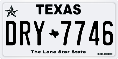 TX license plate DRY7746