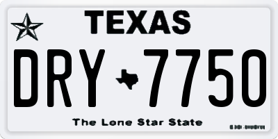 TX license plate DRY7750