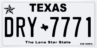 TX license plate DRY7771