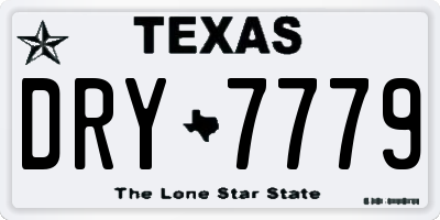 TX license plate DRY7779