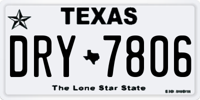 TX license plate DRY7806