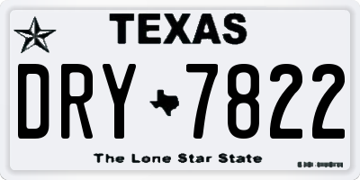 TX license plate DRY7822