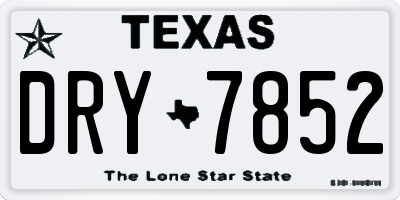 TX license plate DRY7852