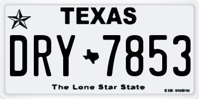 TX license plate DRY7853