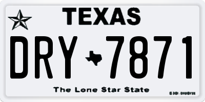 TX license plate DRY7871