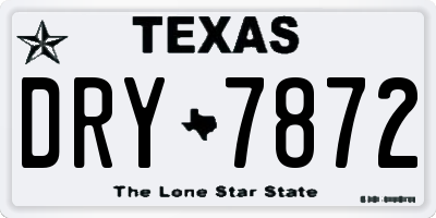 TX license plate DRY7872