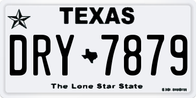 TX license plate DRY7879