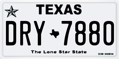 TX license plate DRY7880